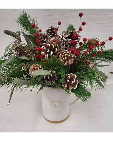 Country Christmas Flower Arrangement