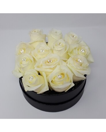 Black Hat Box Flower Arrangement