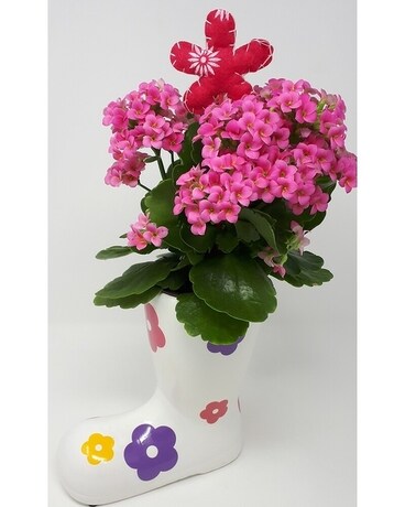 Ceramic Boot Planter Plant