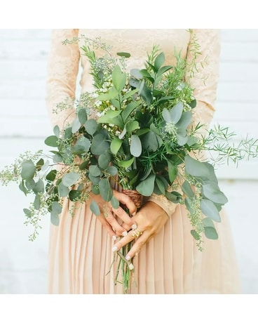 Elegant Eucalyptus Bouquet Wedding Arrangement