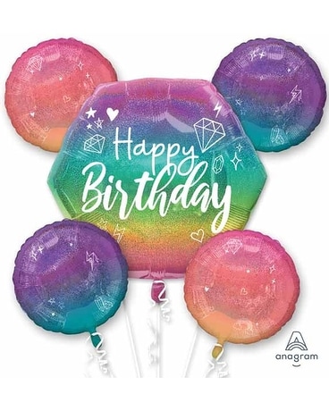 Sparkle Birthday Balloon Bouquet Gifts