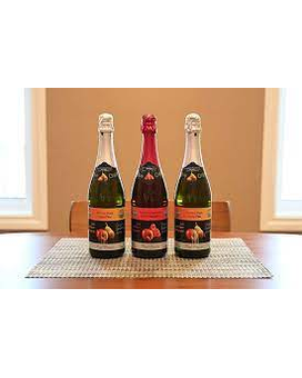 Gift Bagged Sparkling Juice Flower Arrangement