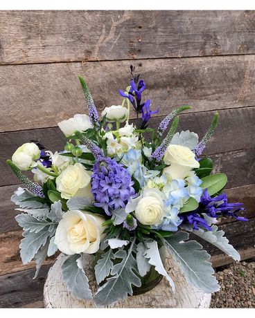 Blue Frost Flower Arrangement