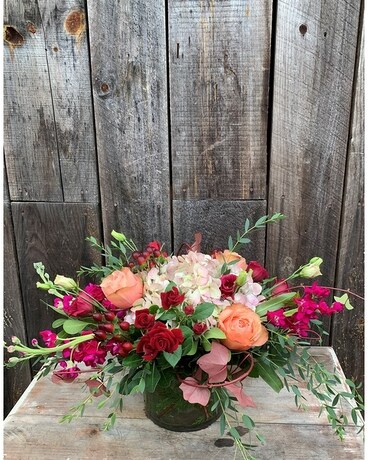 Peach Rosé Flower Arrangement