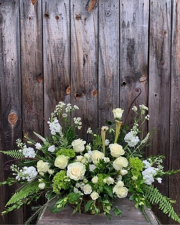Garden Floral Sympathy Basket Sympathy Arrangement