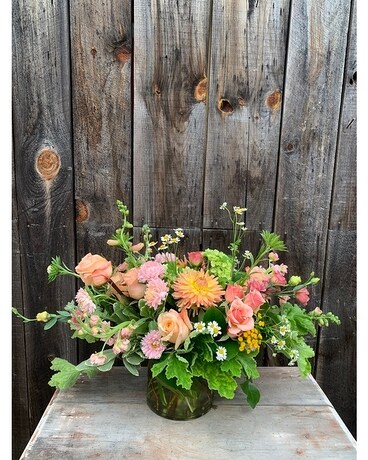 Warm Sunset Flower Arrangement