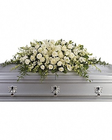 PURITY AND PEACE CASKET SPRAY Flower Arrangement