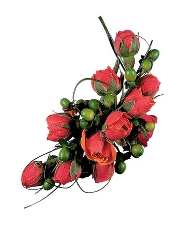 Orange Spray Rose Corsage Flower Arrangement