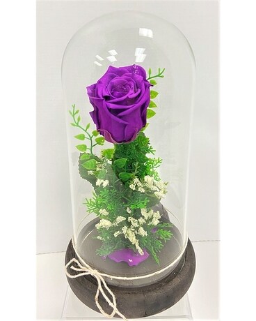 Forever Rose -Deep Purple Flower Arrangement