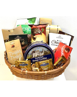 Cookies & More Gourmet Basket Flower Arrangement