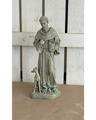 St Francis with flower pot Custom product