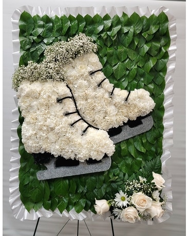 Ice Skates Sympathy Arrangement