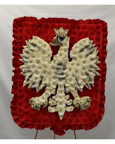 Polish Eagle Funeral Arrangement