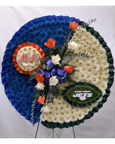 2 Team Logo Combo Sympathy Arrangement