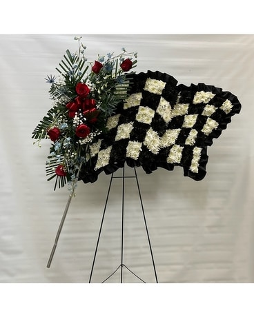 Checkered Flag Sympathy Arrangement
