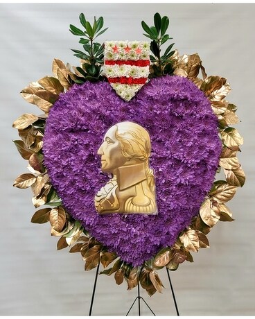 Purple Heart Sympathy Arrangement