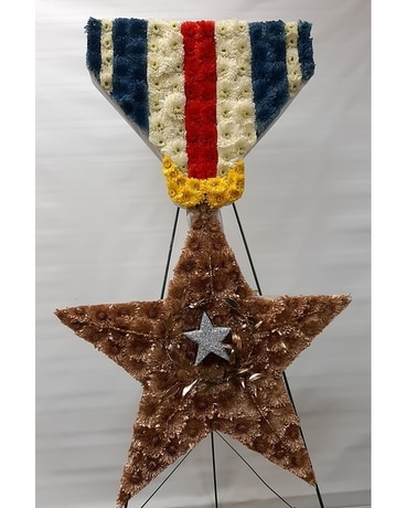 Silver Star Sympathy Arrangement