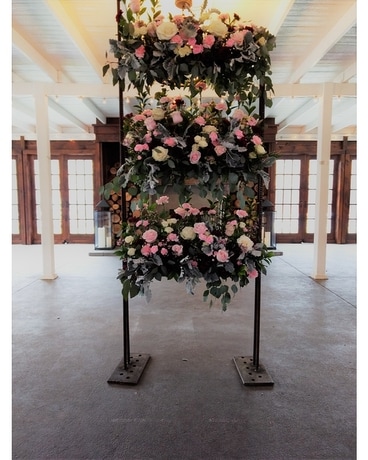Flower Wall Wedding Arrangement