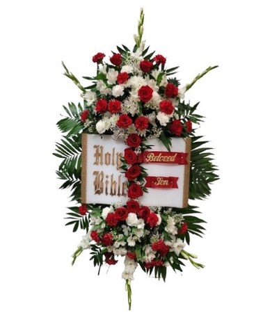 Holy Bible Flower Arrangement