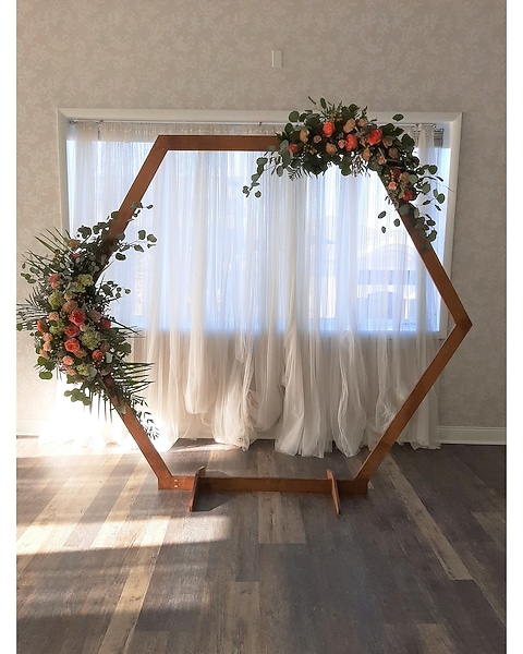 Hexagon wedding arch decor 60 photos - Astyledwedding.com