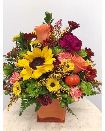 Colorful Cube Flower Arrangement