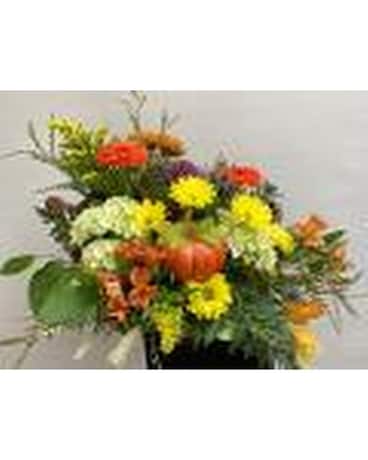 Town and Country Cornucopia Flower Arrangement