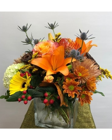 Rustic Fall Flower Arrangement