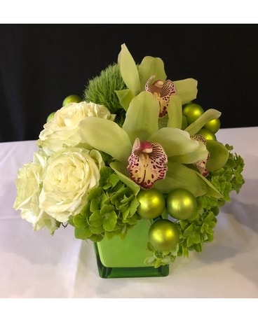 Orchid Cube Flower Arrangement