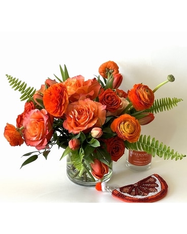 Cadmium Orange Flower Arrangement