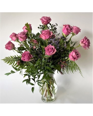 Lavender Roses Flower Arrangement
