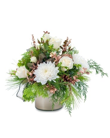 Rose Gold Simply Peaceful Flower Arrangement