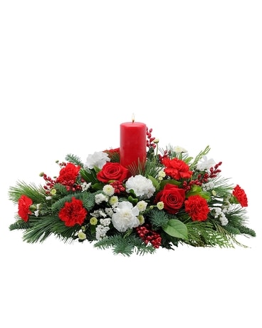 Candy Cane Symphony Flower Arrangement