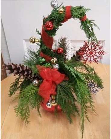 Grinch Tree Flower Arrangement