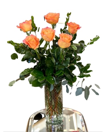 Half Dozen Free Spirit Roses Flower Arrangement