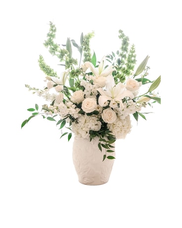 Large White Ceramic Vase Design Flower Arrangement