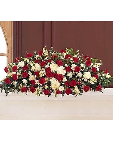 Hope and Honor Casket Spray - by Lary's Florist & Flower Arrangement