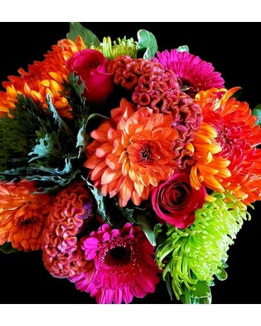 Bouquet size,  inches height and  inches wide.