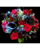 Bouquet size,  inches height and  inches wide.