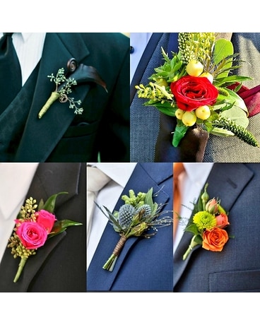 Custom Prom Posy Matching Boutonniere Boutonniere
