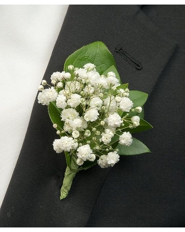 Baby's Breath Boutonniere Boutonniere