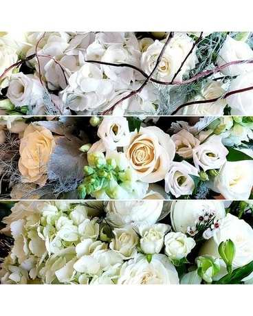 Classic White Seasonal Mix Flower Arrangement