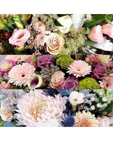 Soft Pastel Seasonal Mix Flower Arrangement