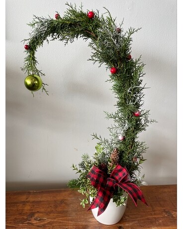 Grinch Tree Flower Arrangement