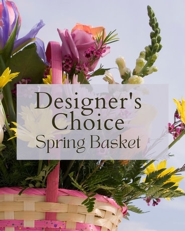 Signature Design - Basket with Spring Flowers Flower Arrangement