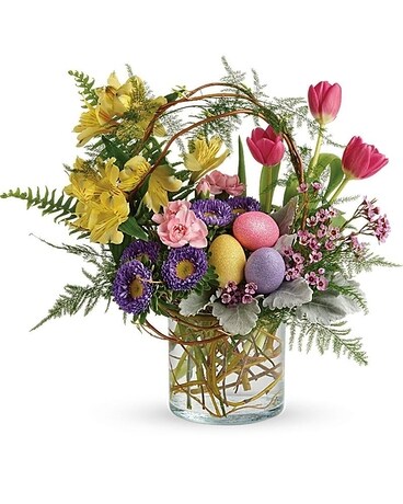 Pop Of Springtime Flower Arrangement