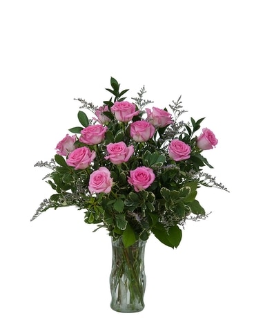 Pink Rose Perfection Flower Arrangement