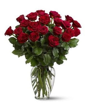 Two Dozen Red Roses Flower Arrangement