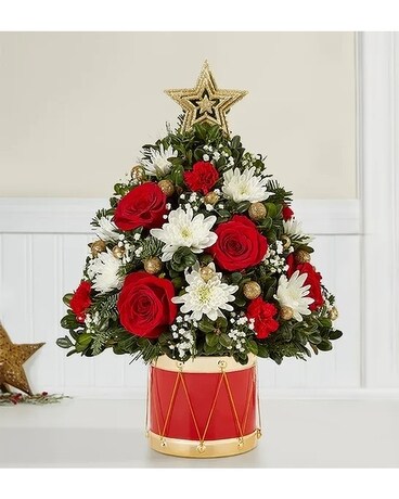 1-800-FLOWER Holiday Flower Tree Musical Merriment Flower Arrangement