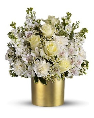 Teleflora's Champagne & Gold - Deluxe Flower Arrangement