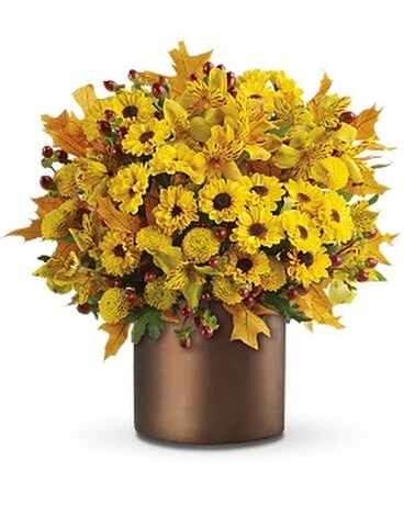 Teleflora's Golden Season Flower Arrangement